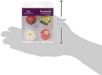 Culpitt Bee, Ladybird, Mushroom & Daisy Sugar Decorations, Spring Themed Edible Cake Toppers