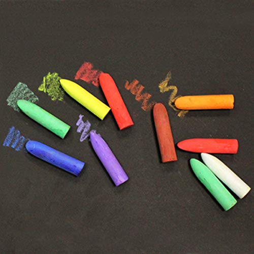 Bright Ideas PK40 5.5cm Chunky Chalk Sticks - Assorted Colours for Outdoor Playground Fun