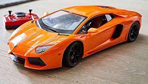 CMJ RC Lamborghini Aventador - 1:14 Scale Remote Control Car with LED Lights & Spring Suspension