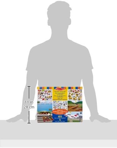 Melissa & Doug Reusable Sticker Pad - Vehicles | 165 Stickers & 5 Scenes | 3+