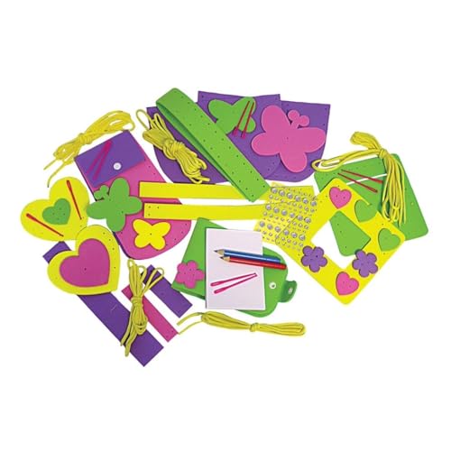 Galt First Sewing Kids Craft Kit with Pencil Case, Purse & Frame - Foam Sewing Set for Children