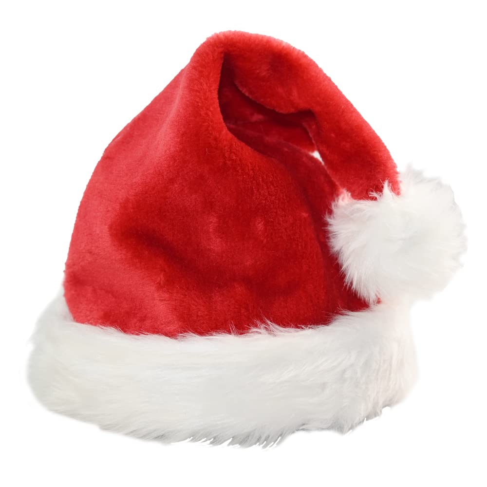 Ram® Deluxe Plush Christmas Santa Hat for Adults and Kids