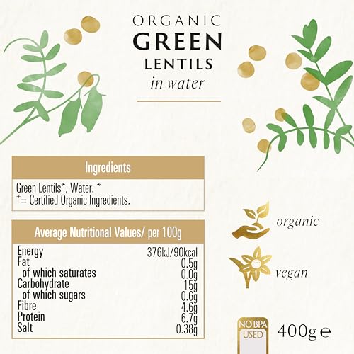 Biona Organic Green Lentils, 400g