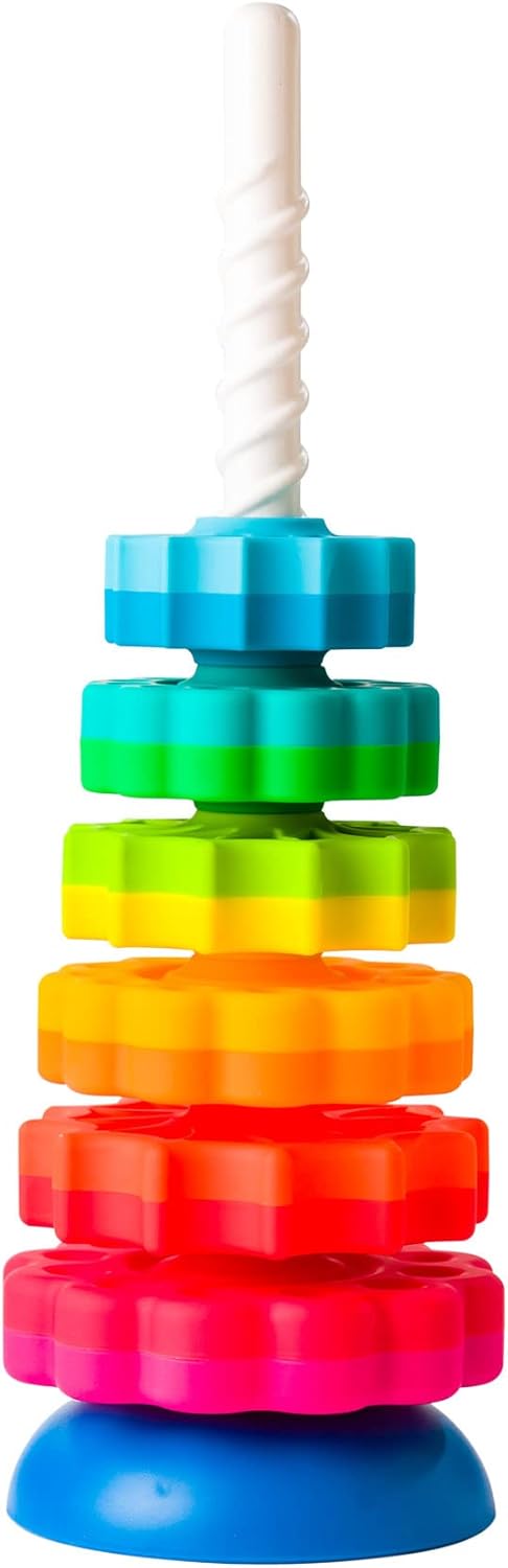 Fat Brain SpinAgain FA110-1 Stacking & Twirling Toy for Toddlers