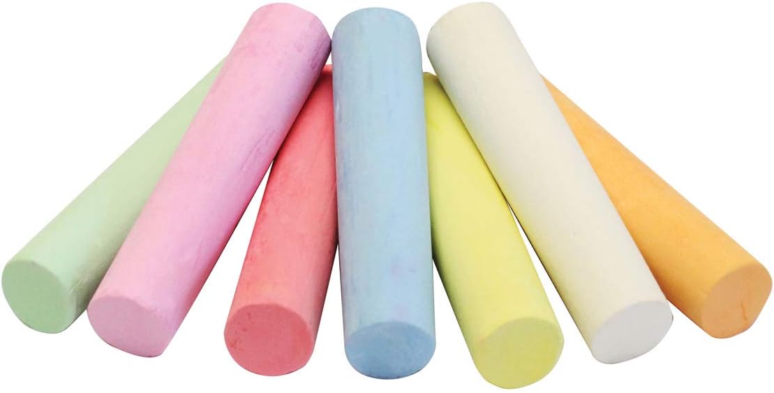 Bright Ideas PK20 10cm Giant Assorted Playground Chalk - Outdoor Creative Playset