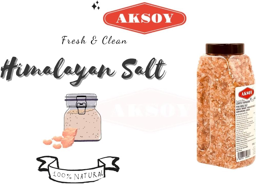 Aksoy Pink Himalayan Salt 1.15KG - Fine Grain, GMO Free, Chemical Free, Premium Himalayan Salt