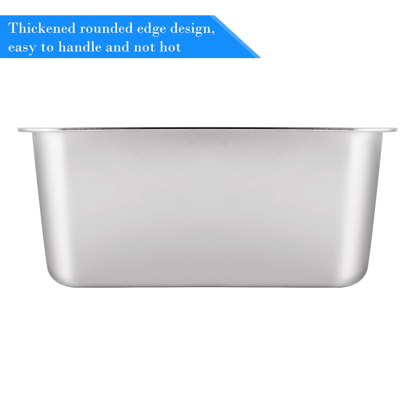 ASelected - Washing Up Bowl 304 Stainless Steel Large Rectangular 10 Litre