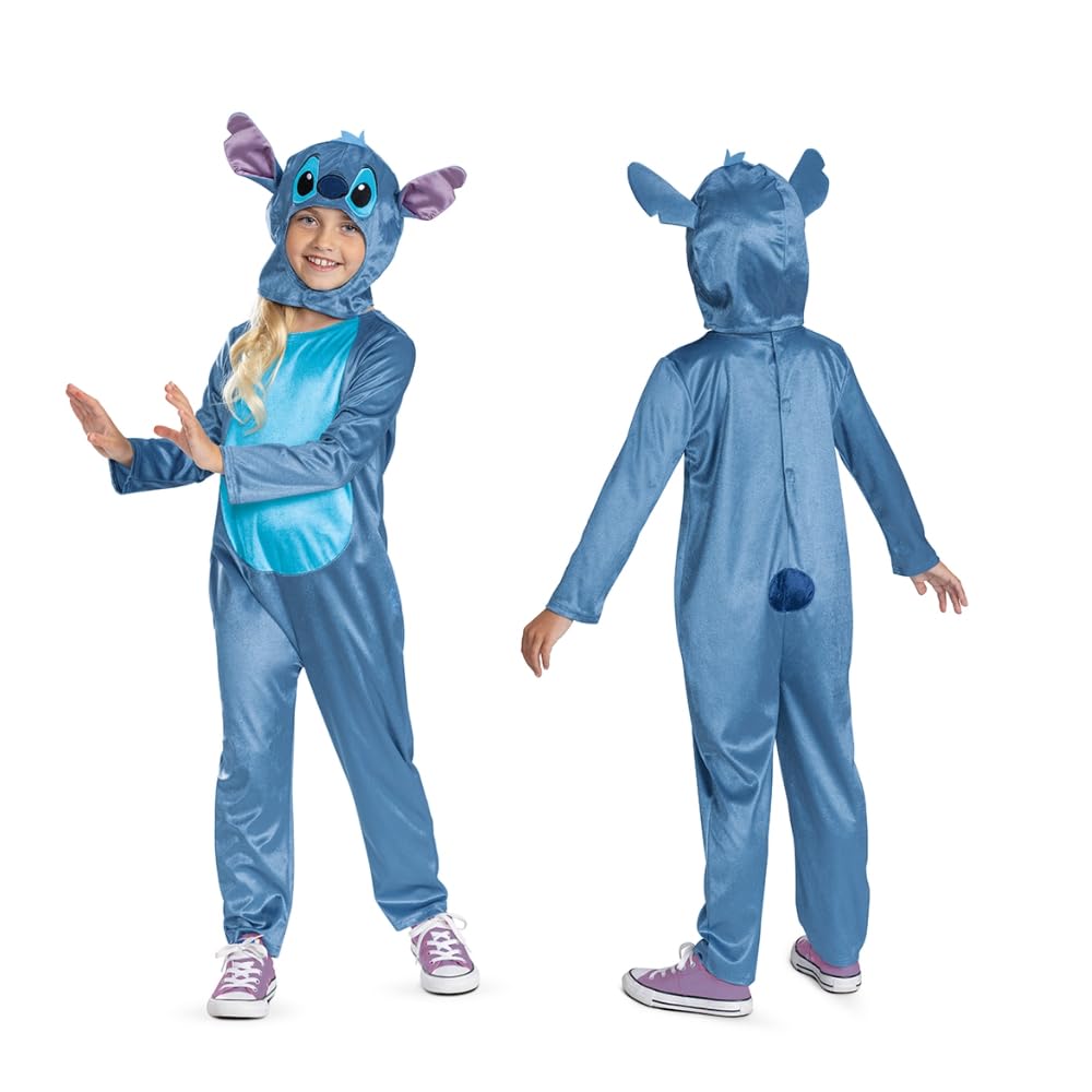 Disguise Disney Stitch Costume - Kids Fancy Dress for Ages 4-6