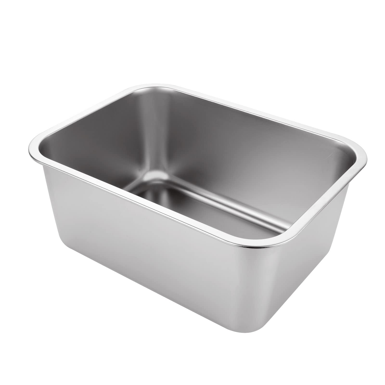 ASelected - Washing Up Bowl 304 Stainless Steel Large Rectangular 10 Litre