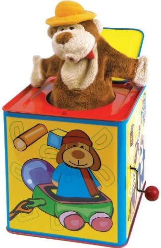 Animal Jack in the Box - Musical Tin Toy with Fabric Surprise (Styles May Vary)