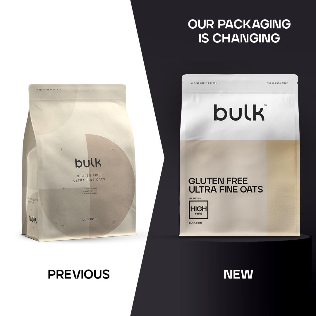 Bulk Gluten Free Ultra Fine Oats, 1 kg - High Energy, Low Sugar Carbohydrate Source