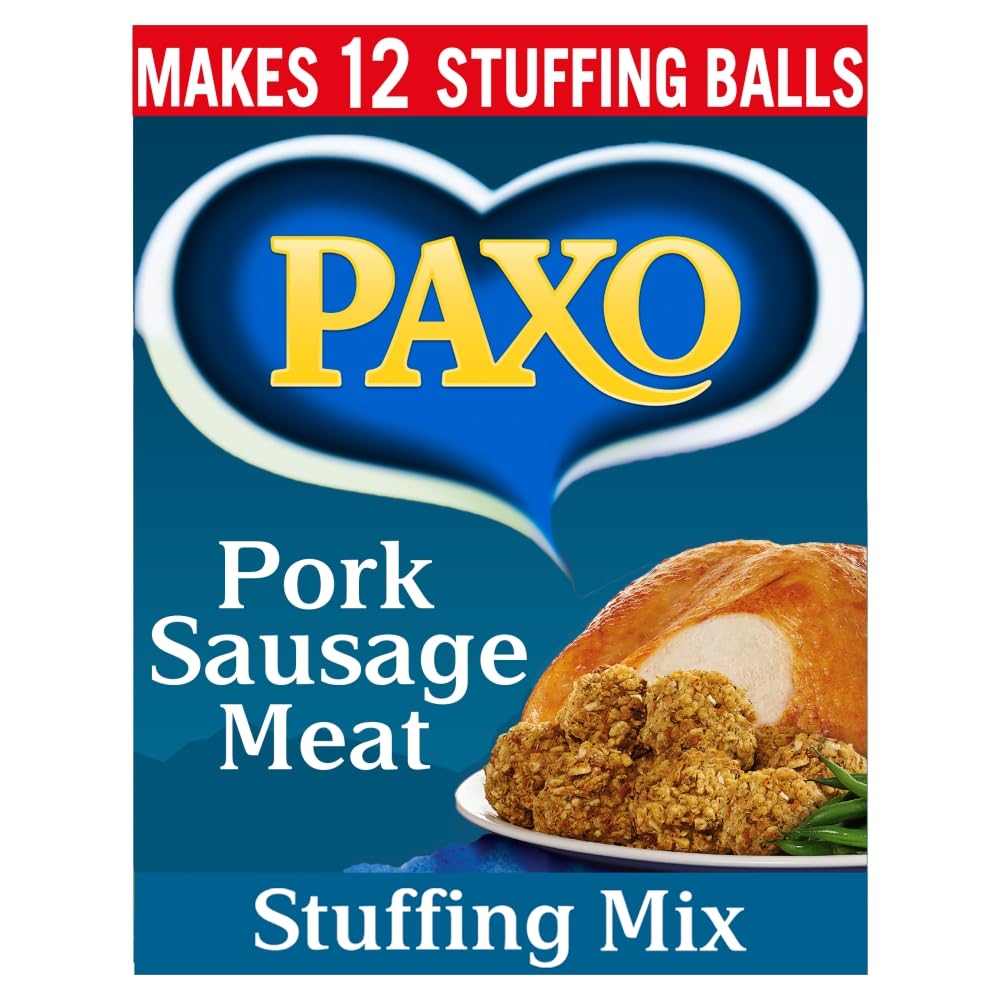 Paxo Limited Edition Pork Sausage Meat Flavour Stuffing Mix, 170g (Pack of 8)