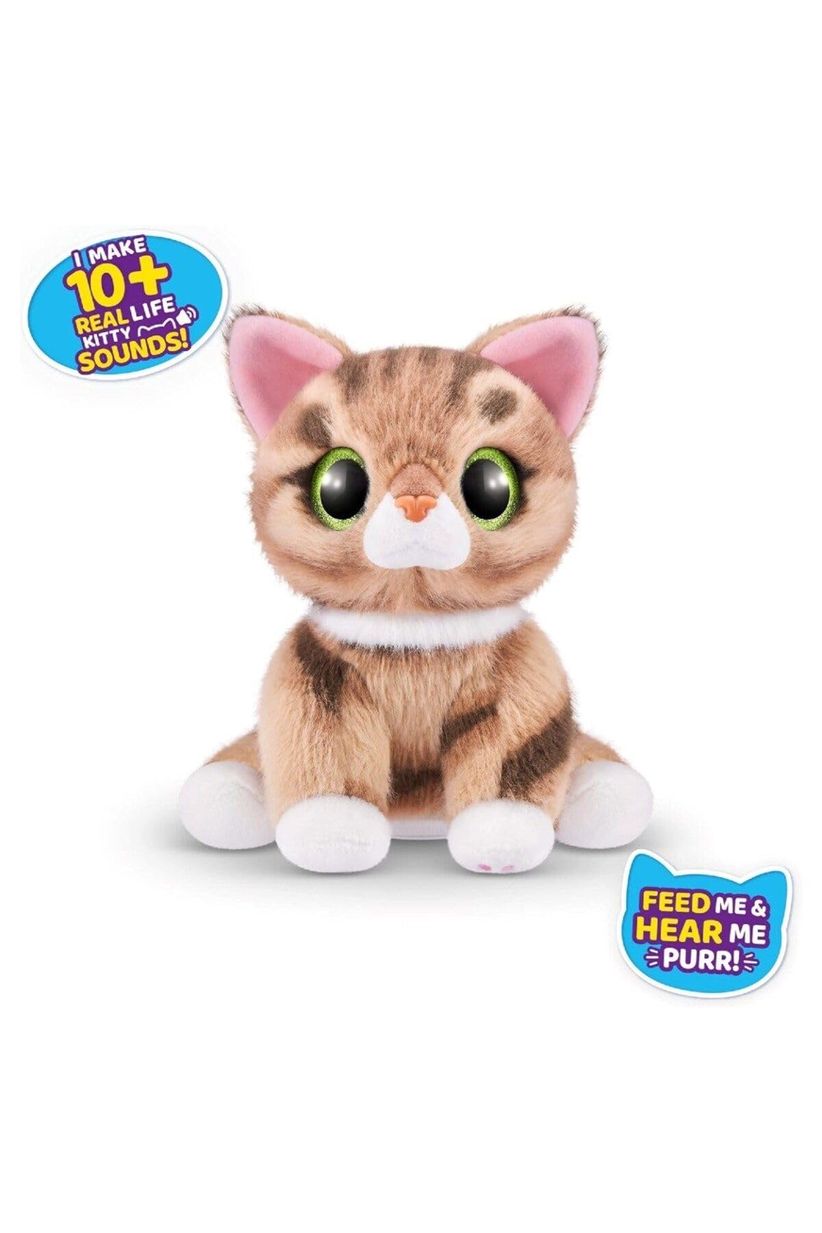 Pets Alive Smitten Kitten - Interactive Electronic Plush Toy with 10 Real Sounds, Ages 3+ (Ginger)