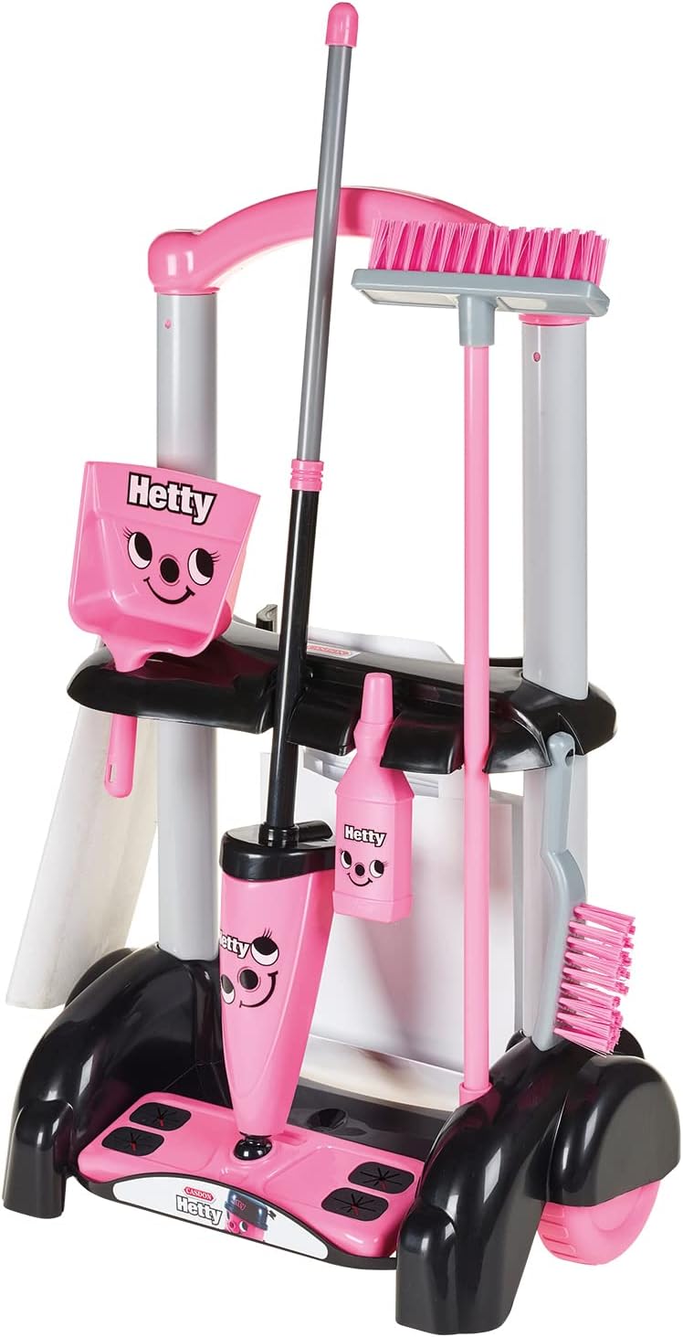 Casdon Hetty Cleaning Trolley - Hetty-Inspired Pretend Play Cleaning Set for Kids 3+