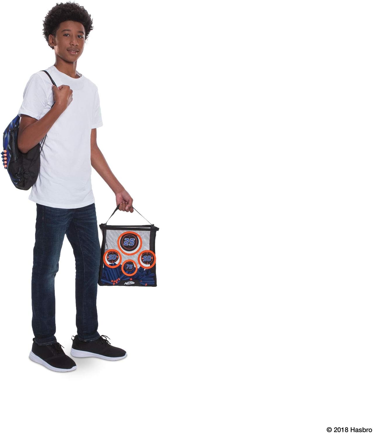 Nerf Elite Portable Practice Target - Mesh Dart Catcher with Handle