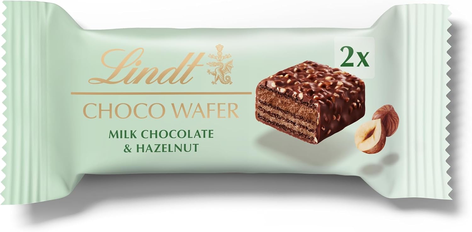 Lindt Choco Wafer Milk Chocolate & Hazelnut Treat Pack 30g (Case of 20)