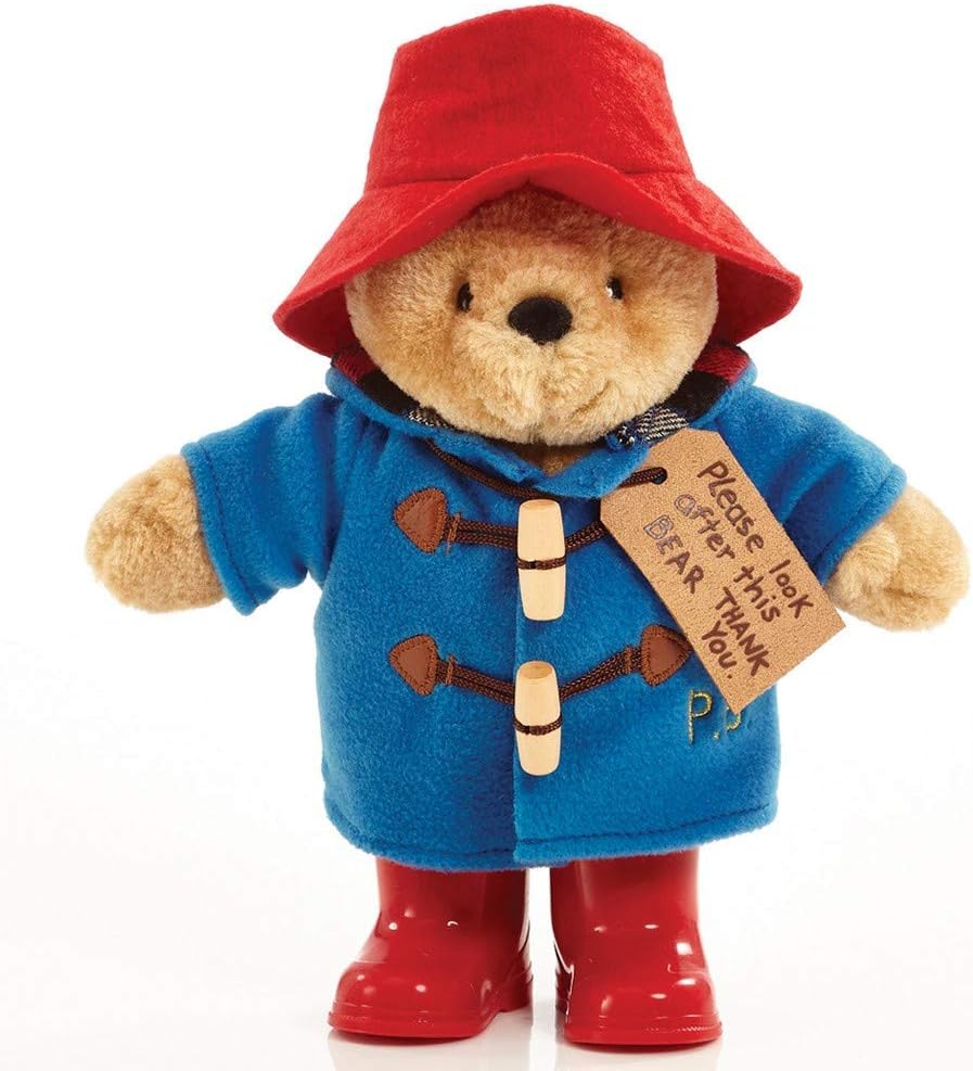 Paddington Bear Plush Toy - Classic Blue Duffle Coat with Boots, 24cm