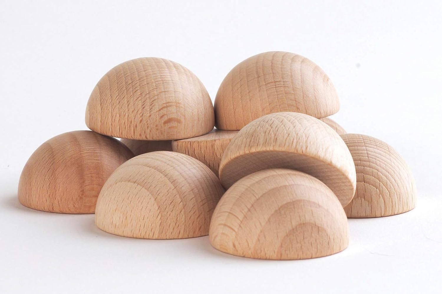 TickiT Wooden Semicircles Heuristic Play Set - Open-Ended Educational Toy for Toddlers