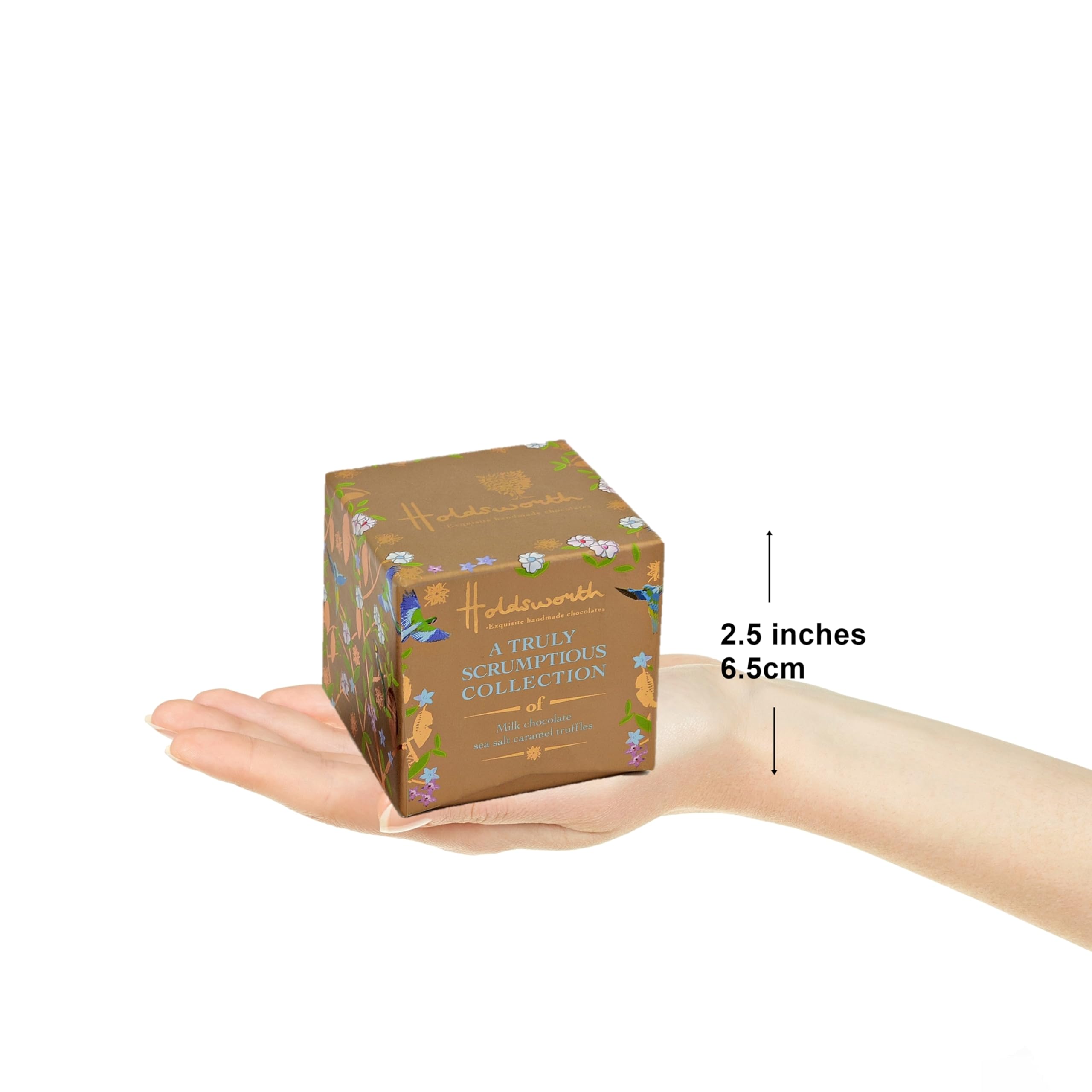 Holdsworth Chocolates Classics - Sea Salt Caramel Handmade Milk Chocolate Truffles 55g