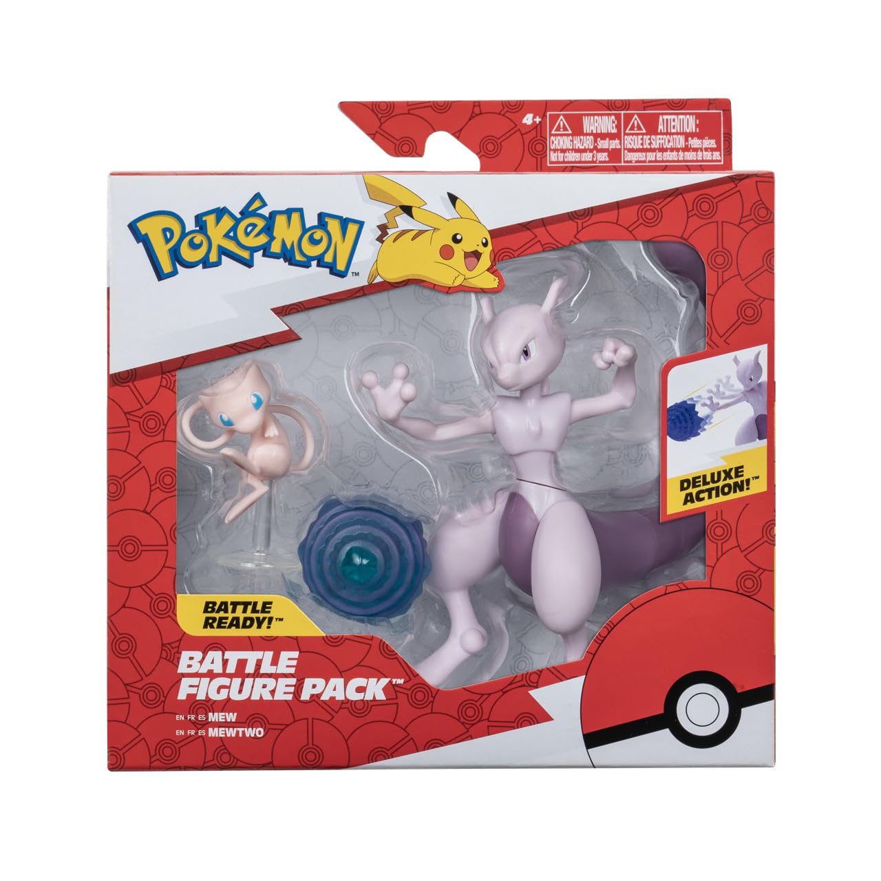 Pokémon Battle Figure Set 2 Pack – Mew and Mewtwo Deluxe Action Figures