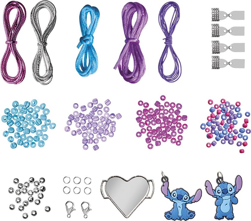 Totum Stitch Disney Charm Bracelet - DIY Glass Bead Bracelet Set for Kids