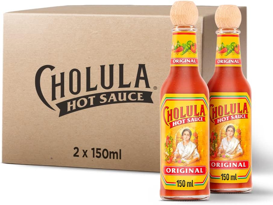 Cholula Original Hot Sauce - 2 Pack (150 ML Each), Made with Arbol & Piquin Chillies, Vegan Friendly