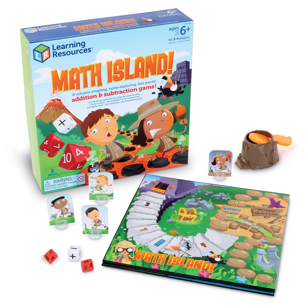 Learning Resources Maths Island Addition & Subtraction Game Board Game