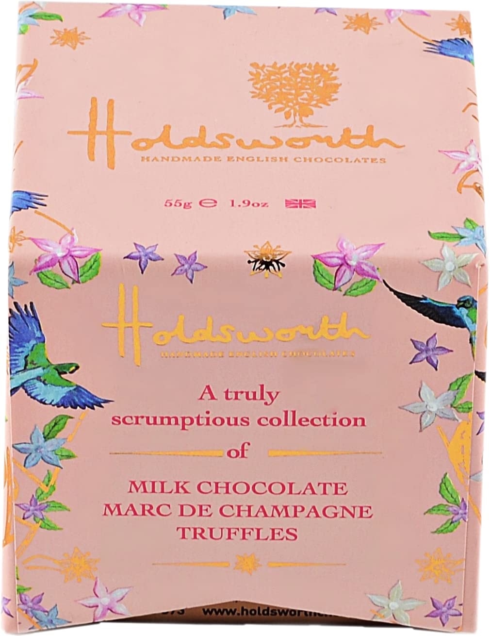 Holdsworth Chocolates - Marc de Champagne Handmade Truffles Milk Chocolate Treat Box