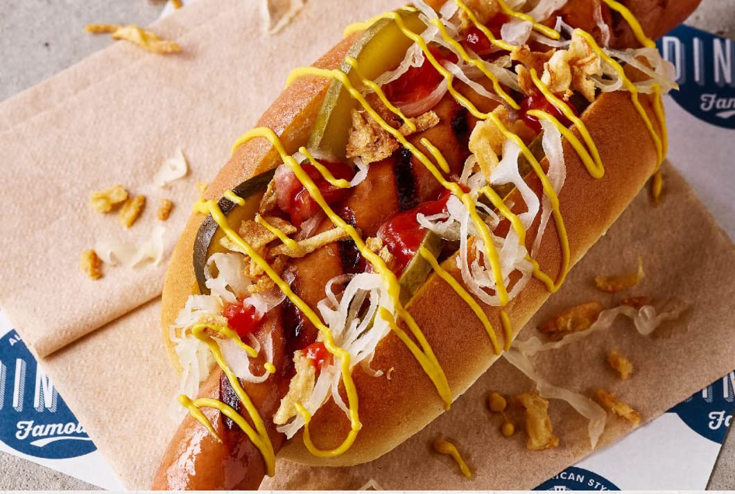 Dino's Famous - Classic American Mustard Smooth & Tangy Condiment for Hot Dogs, Burgers & Sandwiches 250g