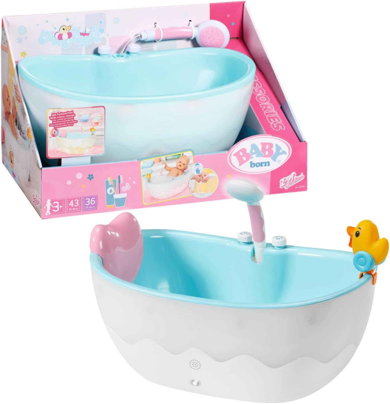 BABY Born Bathtub - Interactive Bath Toy with Light & Sound Effects
