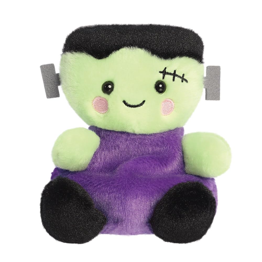Palm Pals Bolts Frankenstein Soft Toy - Purple & Green Plush, 13 cm, Suitable from Birth