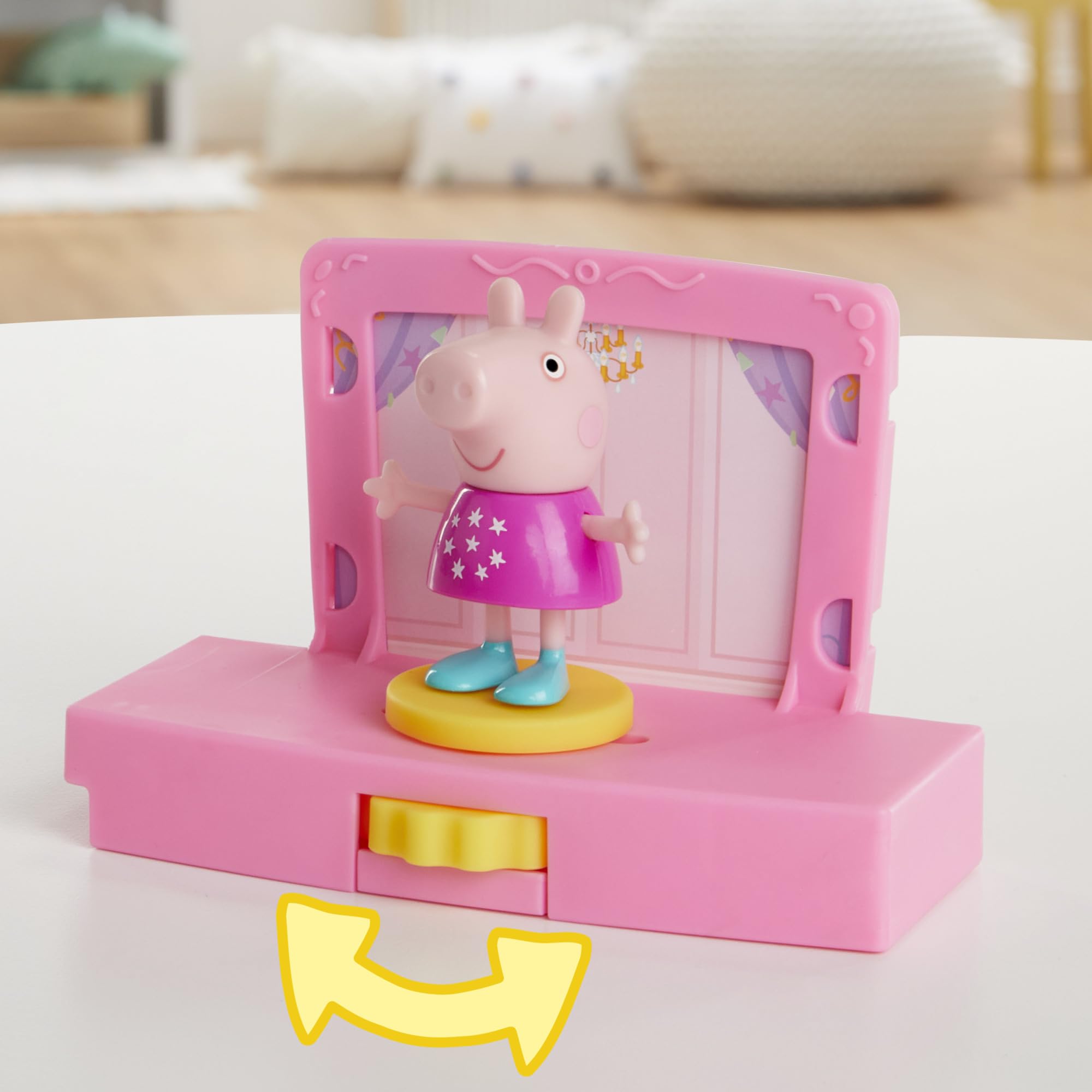 Peppa Pig Peppa's Dance Party Playset - Interactive Twirling Stage & Dress Shop for Ages 3+