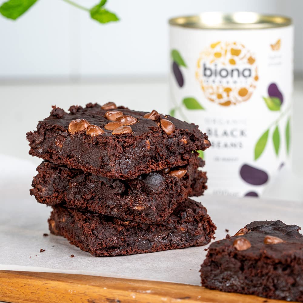 Biona Organic Black Beans 400g, Pack of 4 - Pre-Cooked in Water, BPA-Free Cans