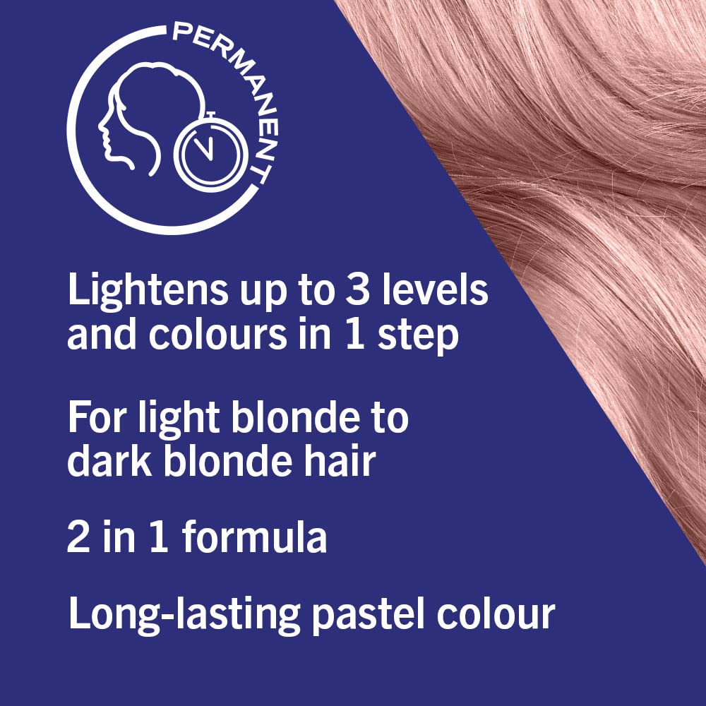 Schwarzkopf LIVE Lightener + Twist Cool Rose 101 Permanent Hair Dye (100g)
