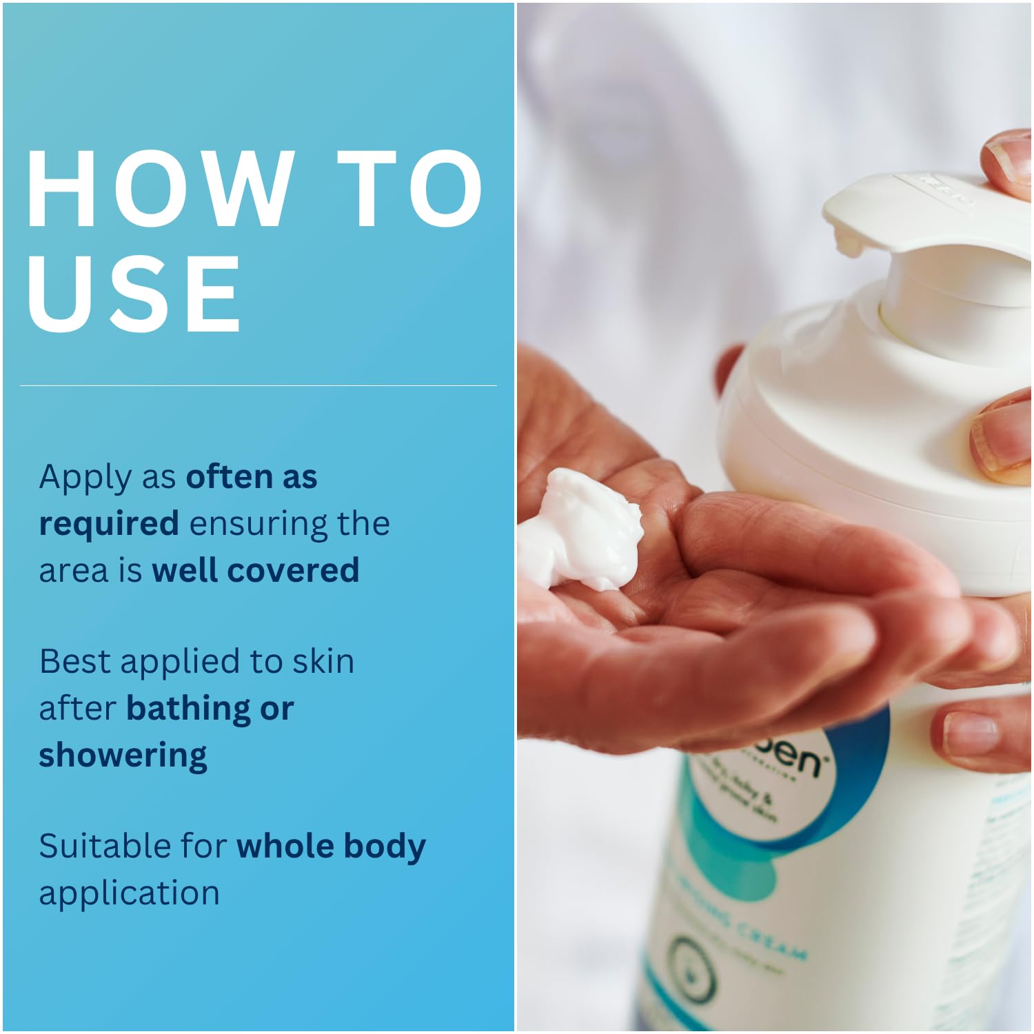 Cetraben Moisturising Cream for Dry, Itchy, Sensitive & Eczema-Prone Skin (610g)