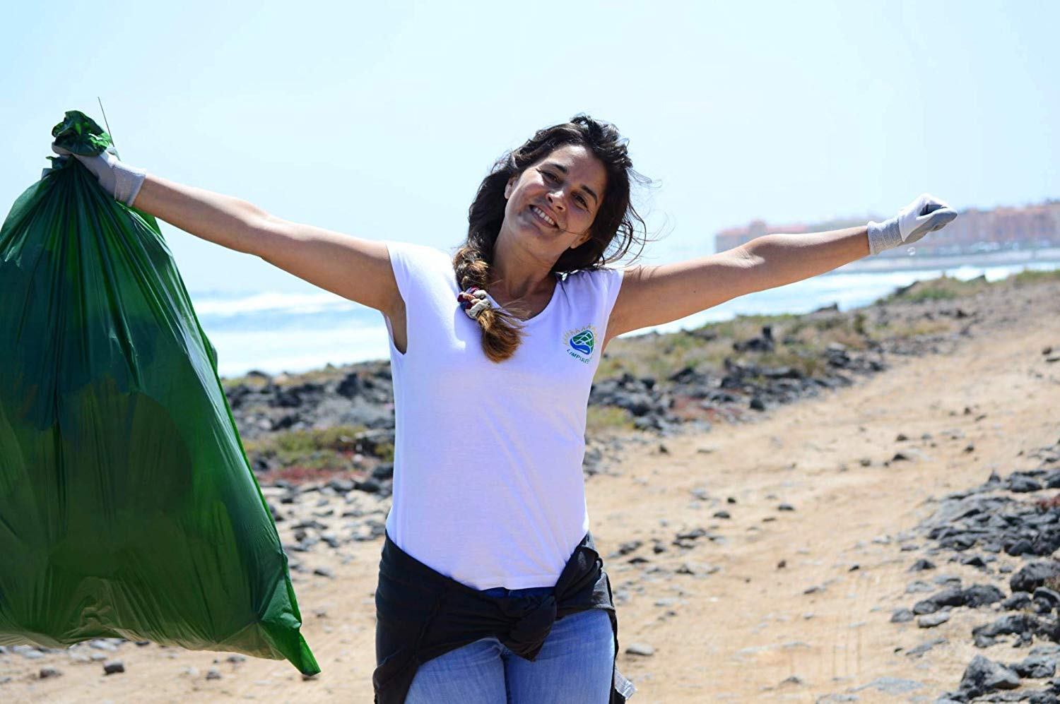 Relevo 100% Recycled Heavy Duty Bin Liners 30L - 15 Bags, Anti-Drip System, Blue Angel Certified