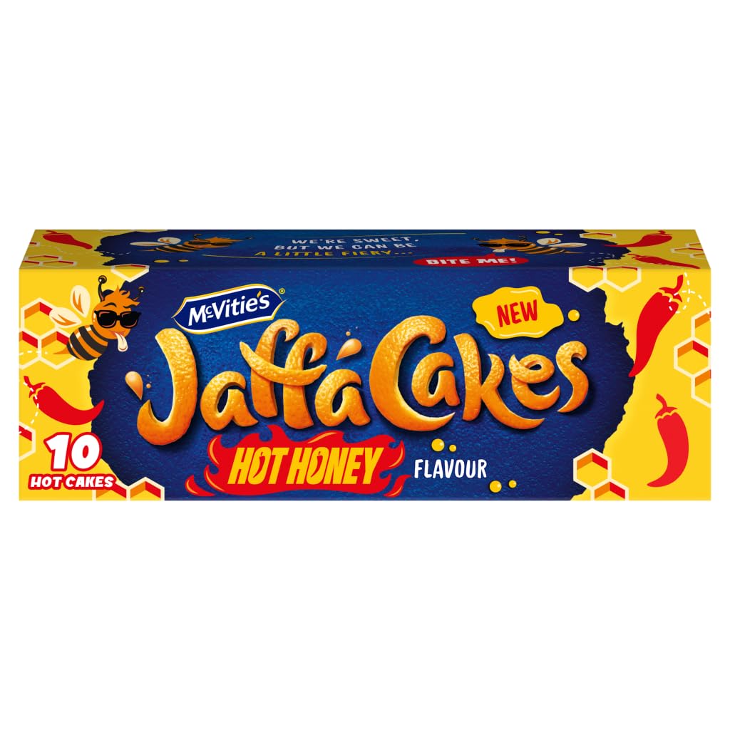 McVitie's Jaffa Cakes Hot Honey Flavour, 10 Fiery Biscuits, 110g