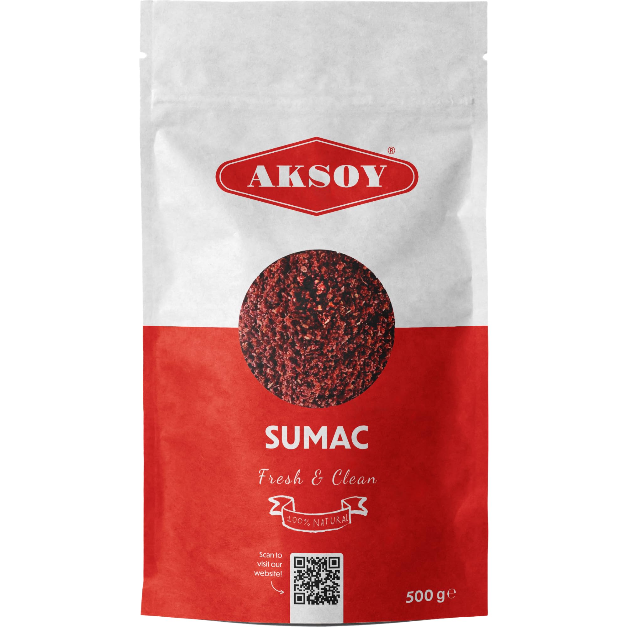 Aksoy Premium Ground Sumac 500g | 100% Natural Tangy Spice for Middle Eastern & Mediterranean Dishes