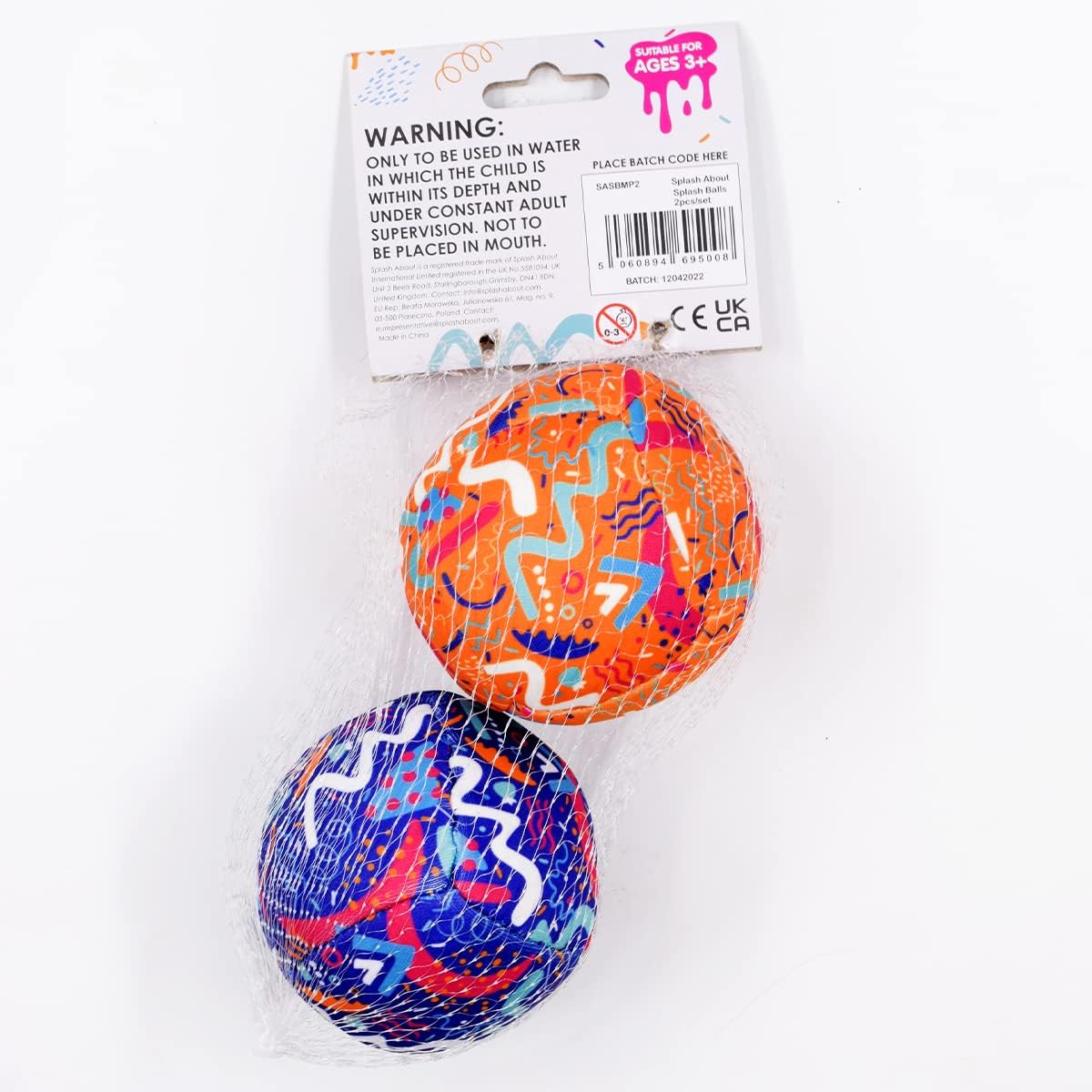 Splash About Splash Balls - Fun Lightweight Neoprene Water Play Balls for Kids