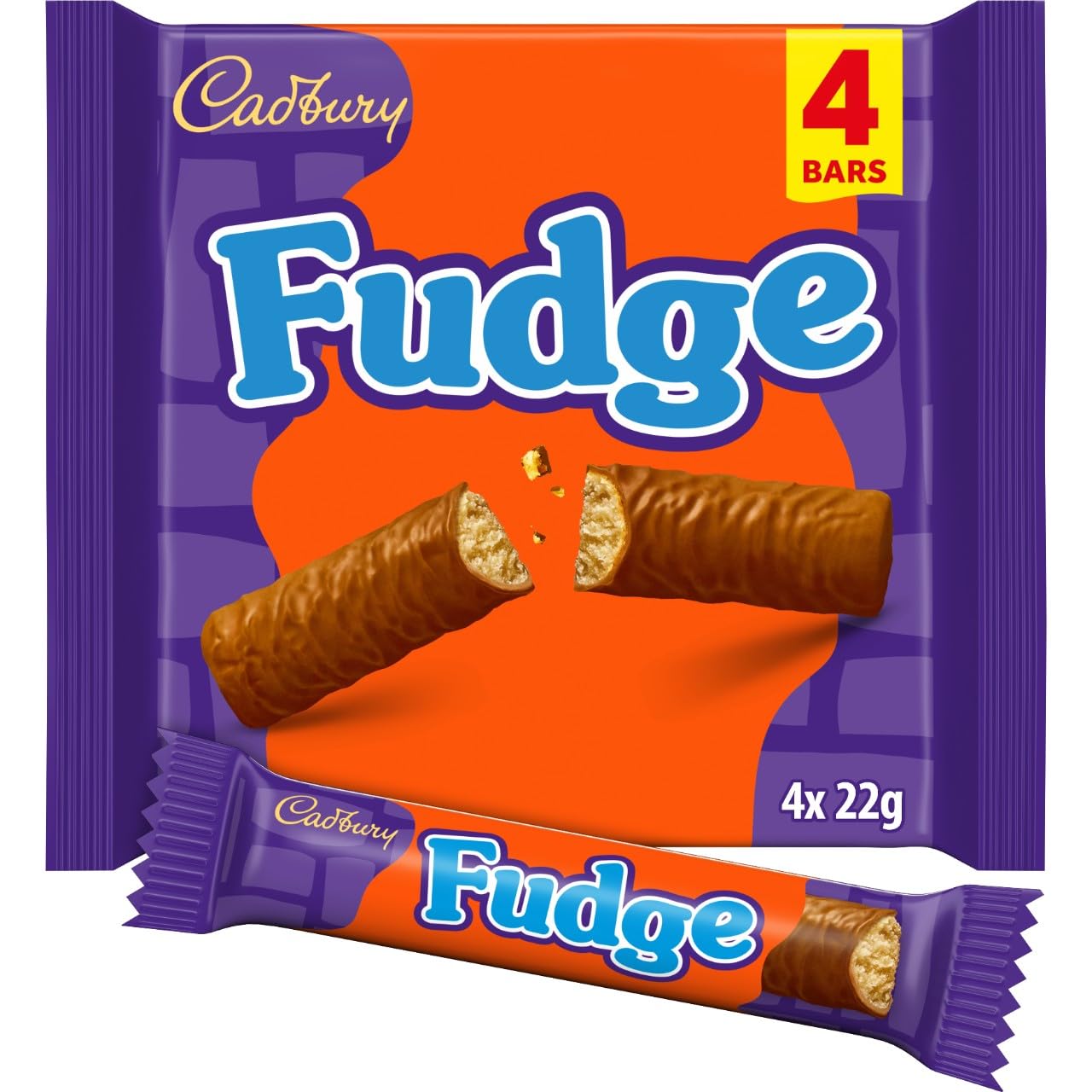 Cadbury Milk Chocolate Fudge Bar, 88 g (Pack of 4)