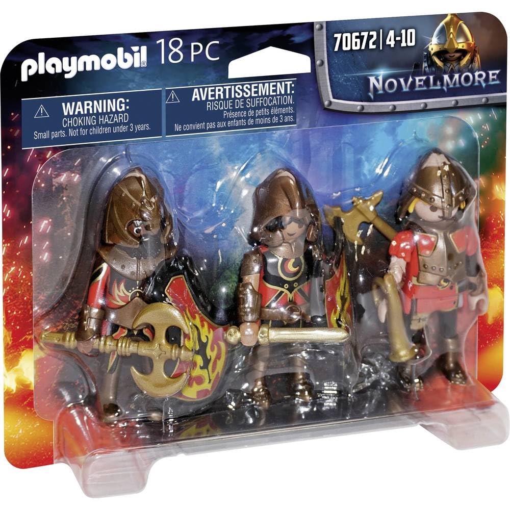 PLAYMOBIL Burnham Raiders 3 Figure Set - Knight Action Figures for Ages 4+