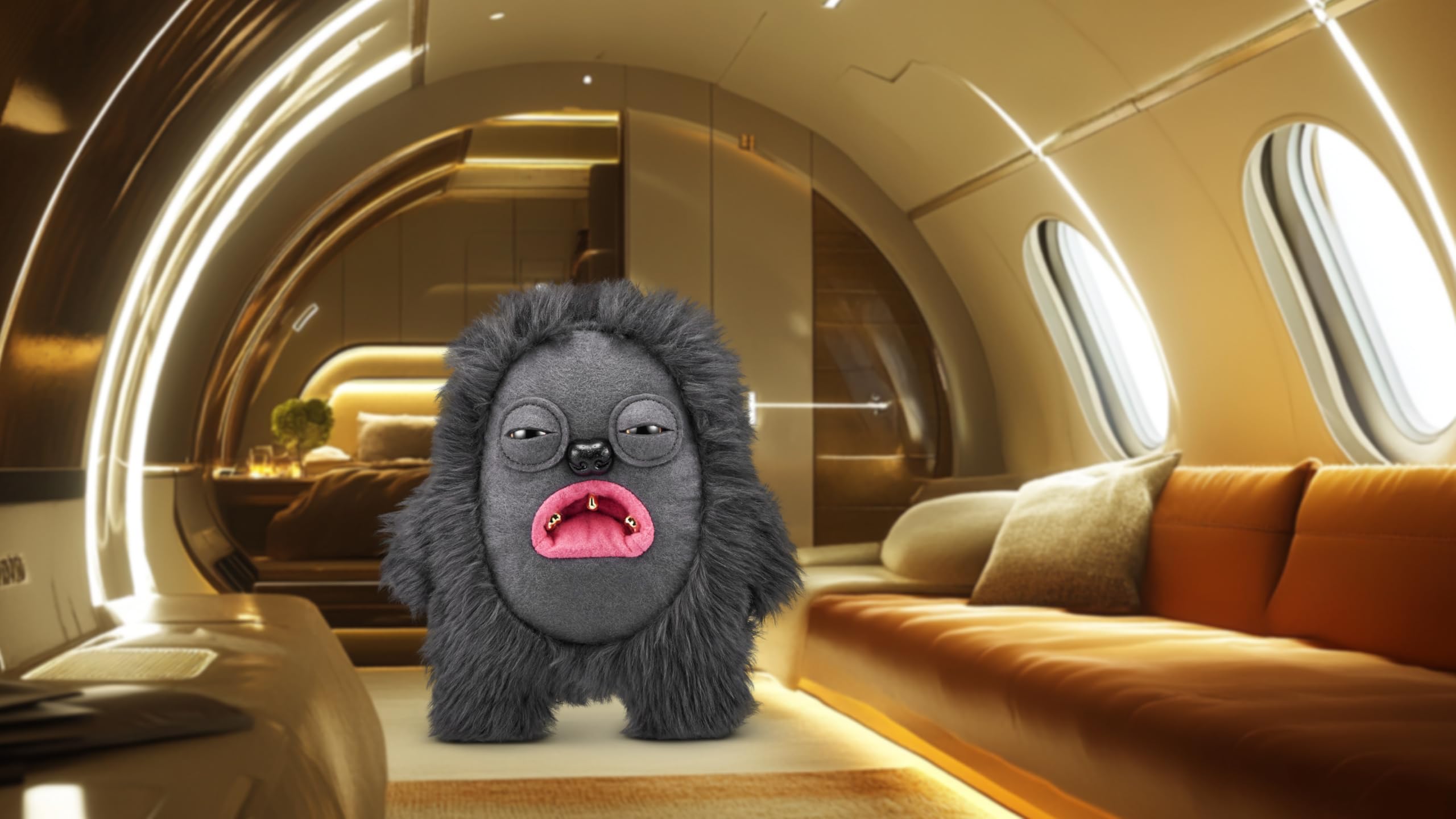 Fuggler Gold Fuggs by ZURU - Funny Ugly Monster Plush Collectible Toy, 9" Hedge Grog Edition