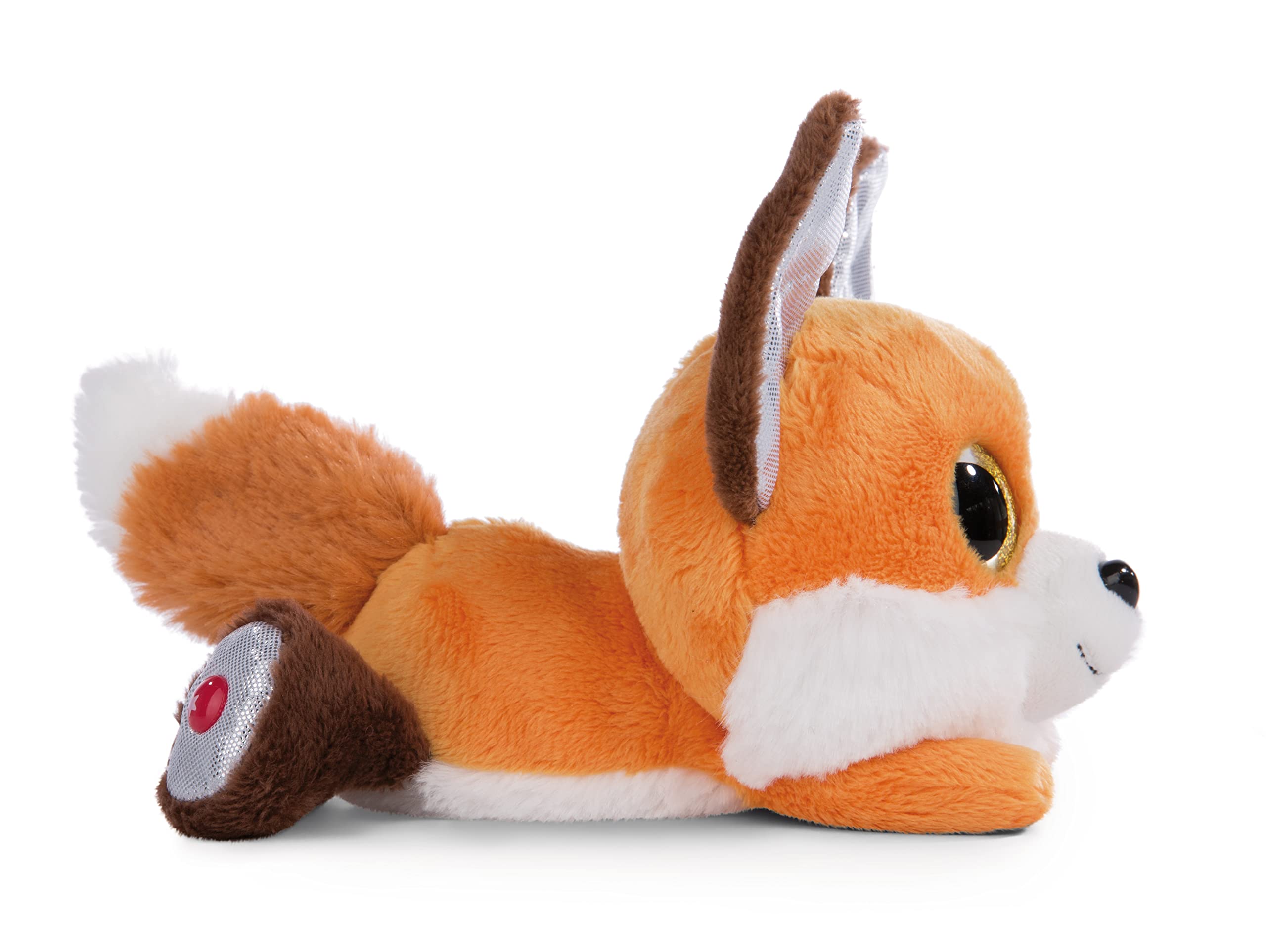 NICI GLUBSCHIS Fox Runizzi 15cm Plush Toy - Cuddly Lying Fox Orange with Shiny Ears