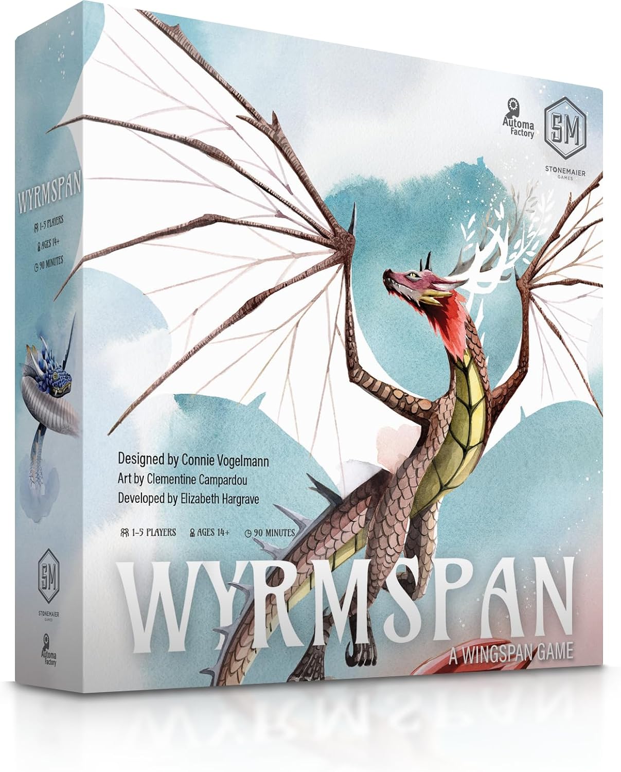 Stonemaier Games Wyrmspan Base Game - 1-5 Player Strategy Board Game with Dragon Theme