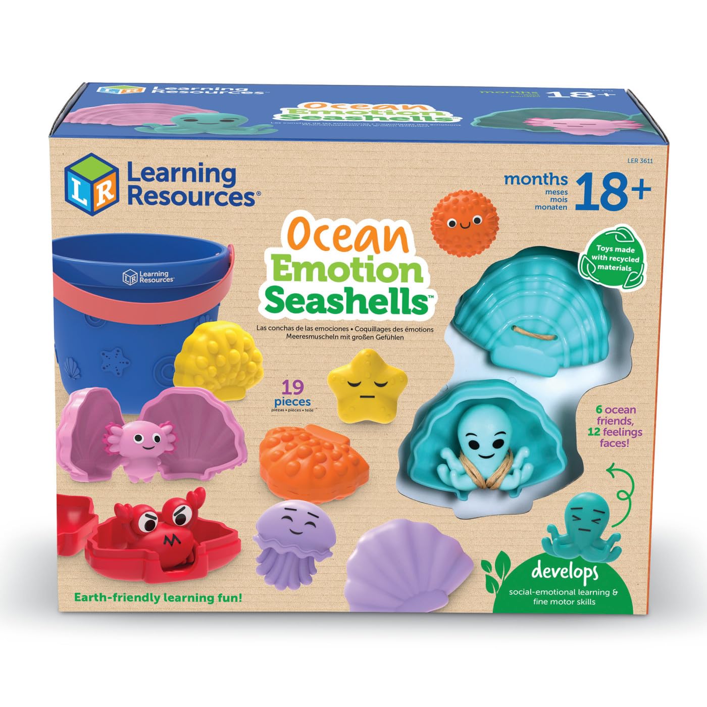 Learning Resources Ocean Emotion Seashells - Social Emotional Learning Toy for Toddlers & Kids