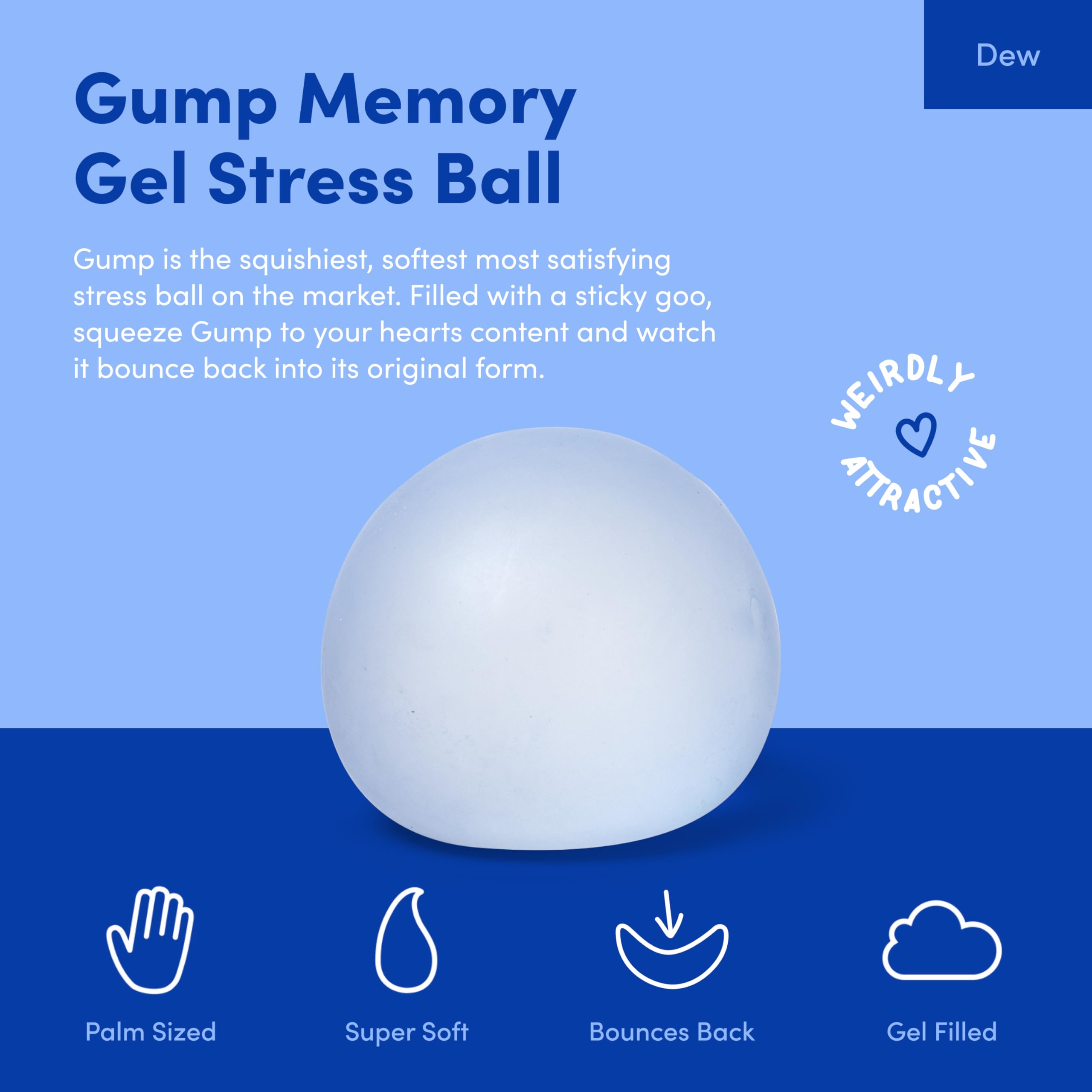 Speks Gump Stress Balls - Silky Soft Memory Gel Squishy Fidget Toy for Adults and Teens 14+