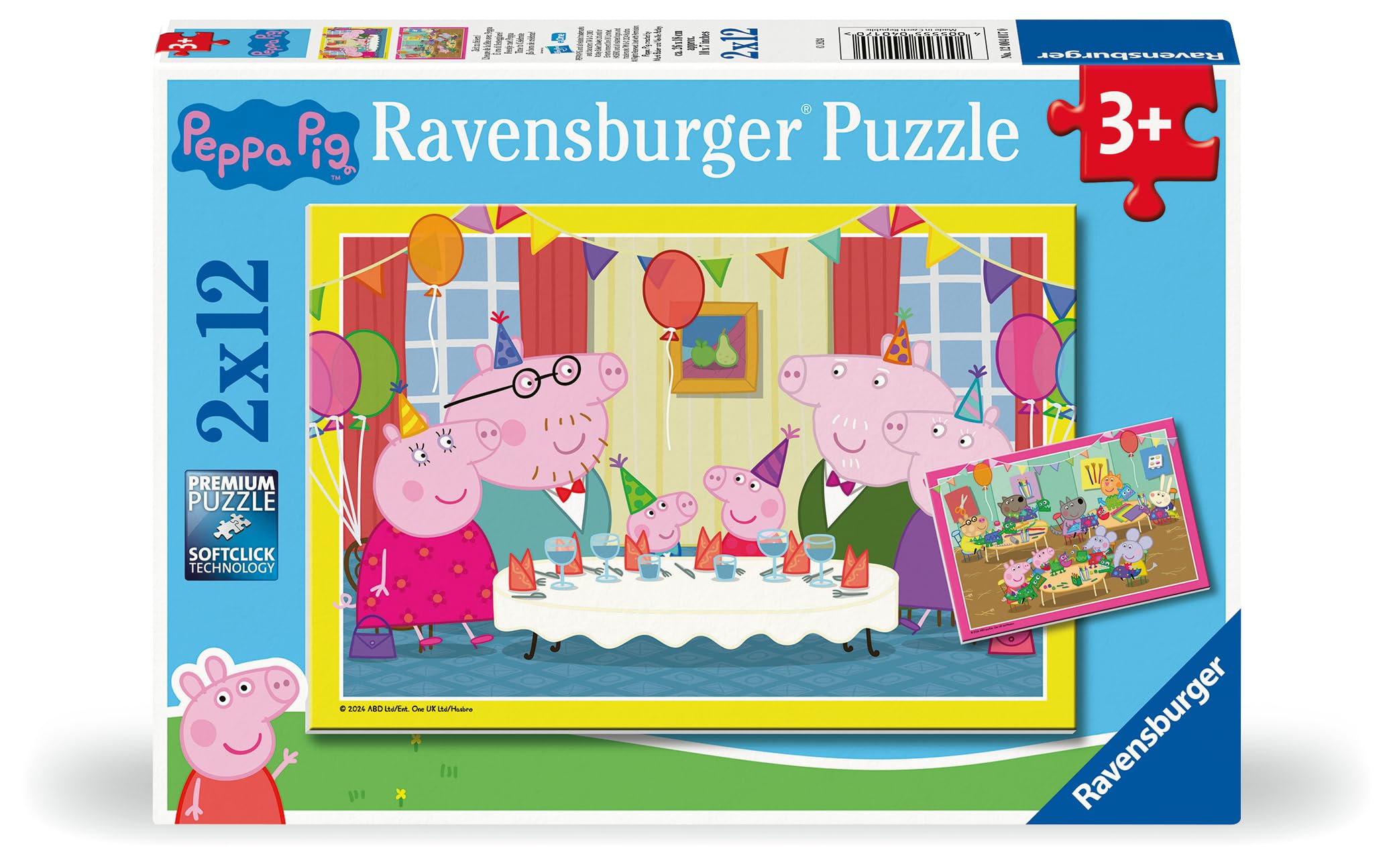 Ravensburger Peppa Pig 2x12-Piece Jigsaw Puzzles for 3 Year Olds