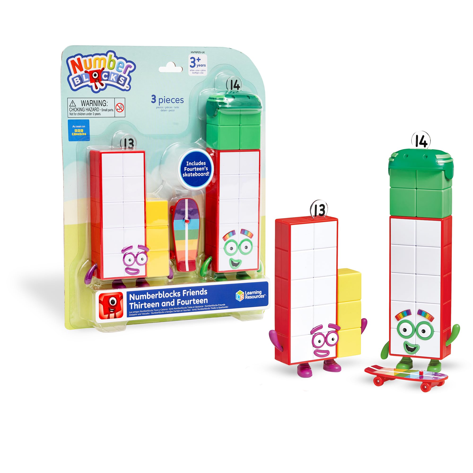 Learning Resources Numberblocks Thirteen and Fourteen Figure Set - Educational Playset for Kids 3-7 Years