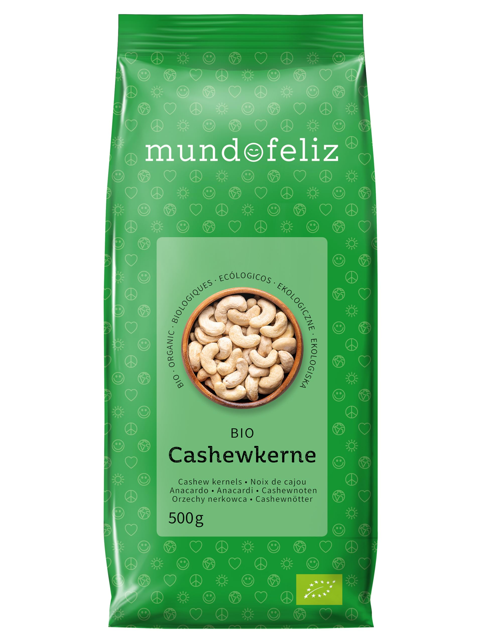 Mundo Feliz Organic Whole Cashews 2 x 500 g