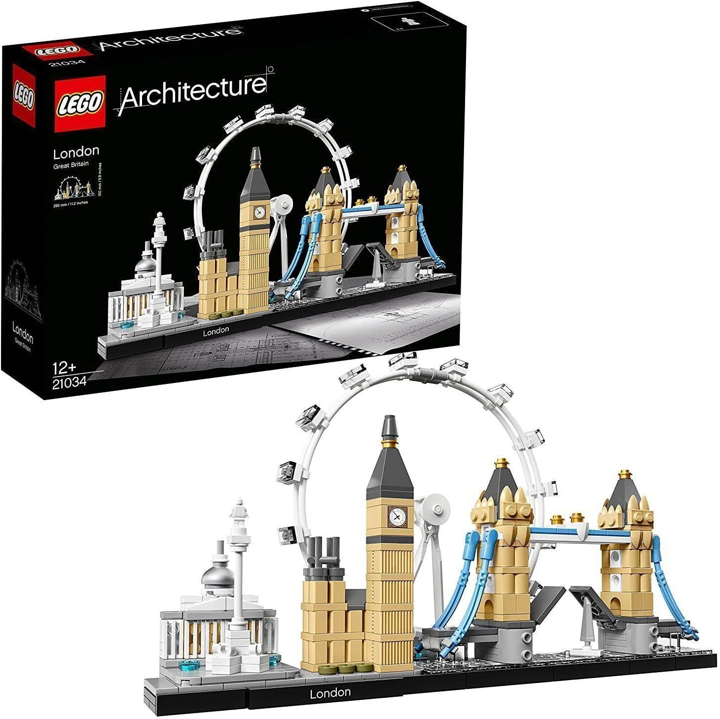 LEGO Architecture Skyline London 21034 - Big Ben, Tower Bridge, London Eye Building Set